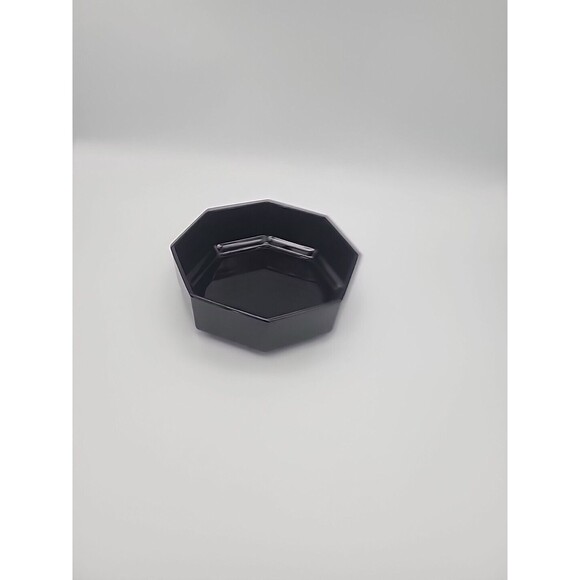 Arcoroc France Black Amethyst Glass 5.5" Octagon Octime Salad Bowl Vintage - Picture 12 of 12